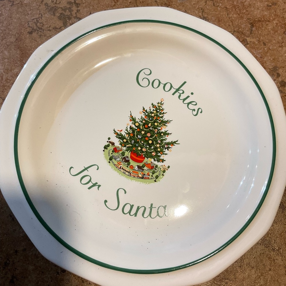 Christmas Cookies for Santa Plate